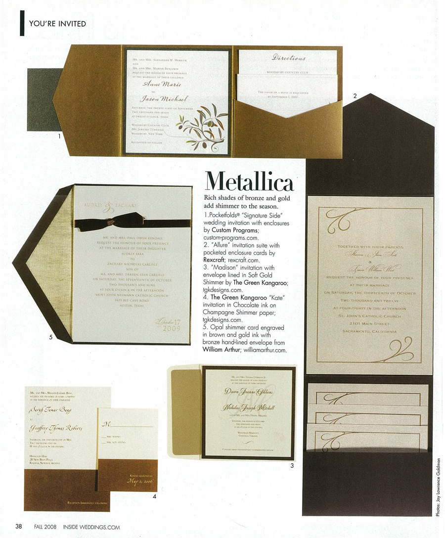 antique gold invitation