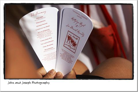 Wedding Program fan featured in The Bride and Bloom Magazine