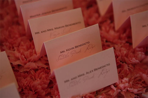 placecards, escort cards, custom printed placecards