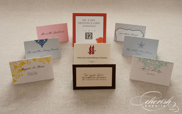 placecards, seating cards