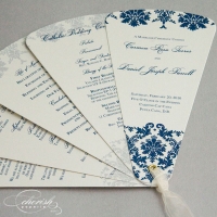 Majestic Blue Damask fanPicture